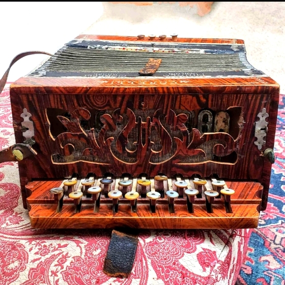 NICOLO CORELLI GERMANY, Antique 1930s Italian Mdl Accordion W/Steel Bronze Reeds - Picture 6 of 9